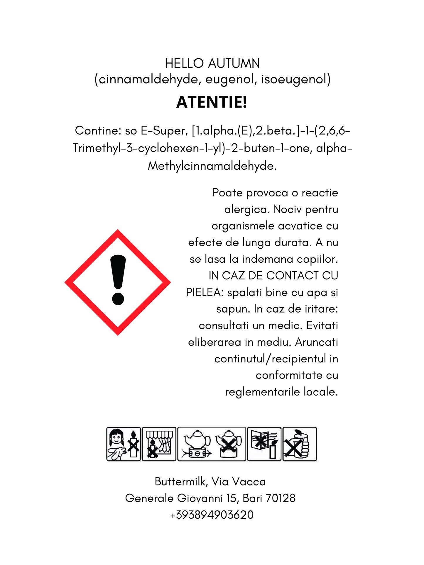 HELLO AUTUMN - ceara parfumata aromaterapie