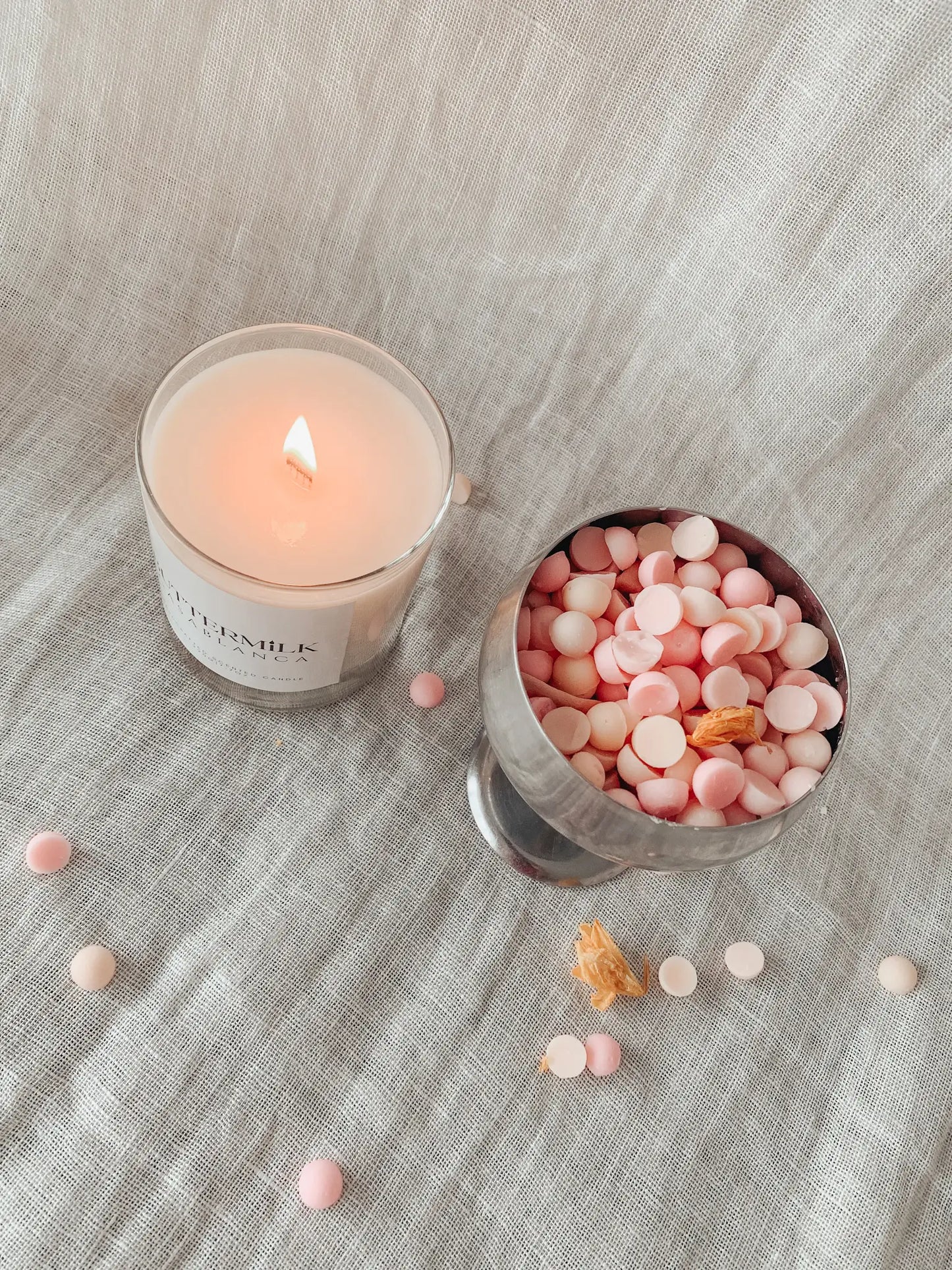 buttermilk casablanca lumanare parfumata ceara de soia